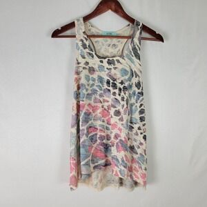 Karlie Womens Shirt Small Tank Top Multicolored Racerback Sleeveless Scoop Neck‎